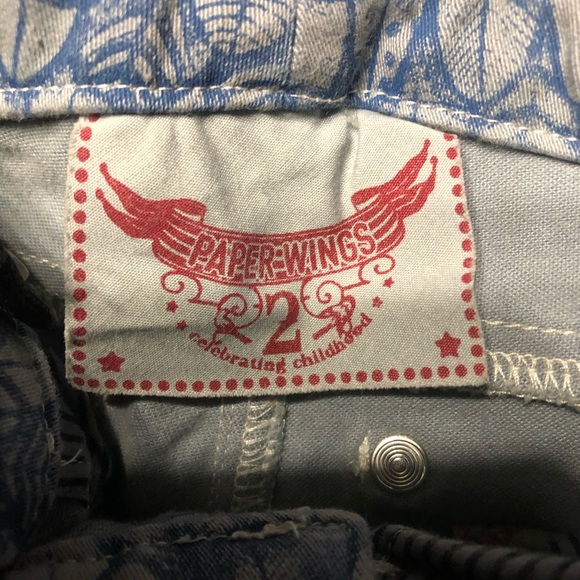 Paper Wings feather print jeans - Picture 2 of 3